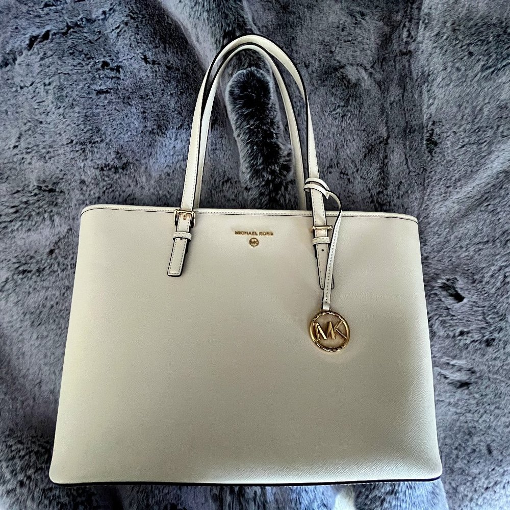 Michael Kors Large Tote Bag- White